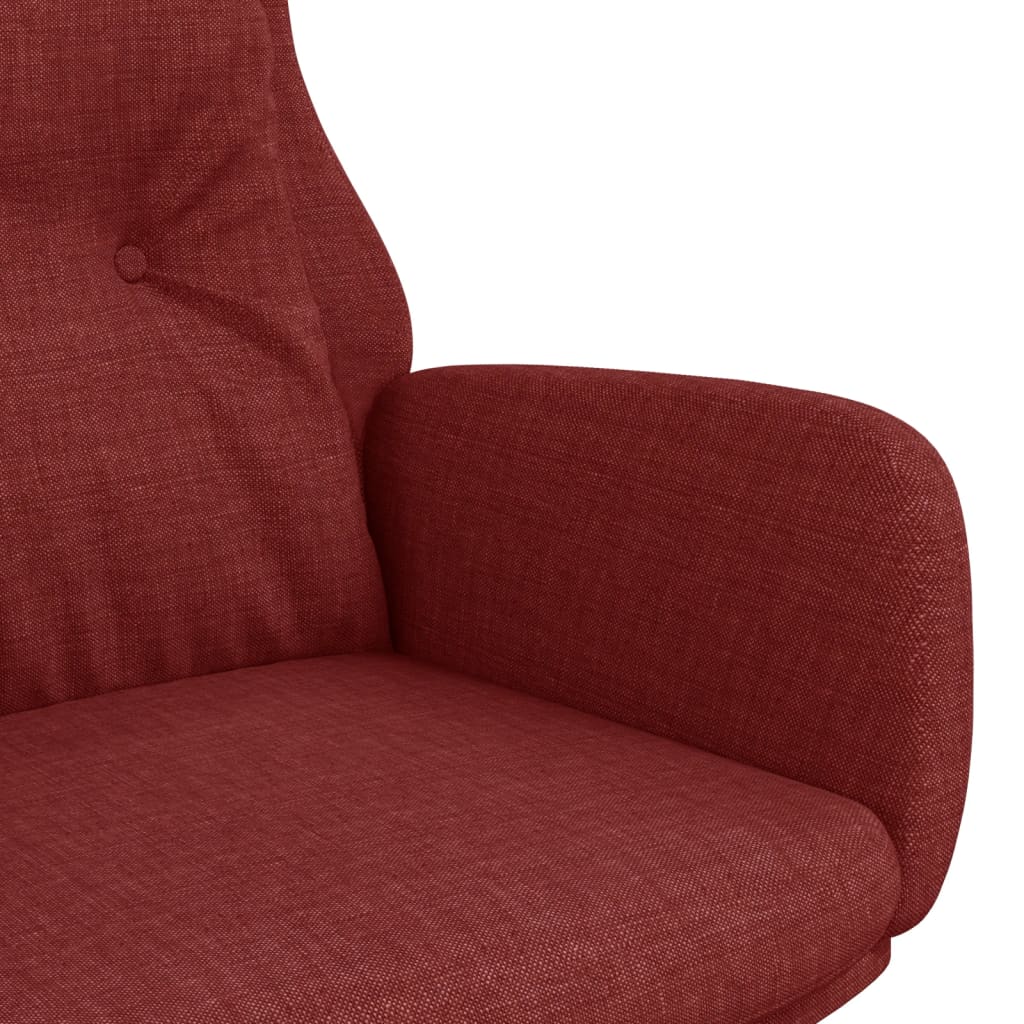 vidaXL Fotel wypoczynkowy, winna czerwień, obity tkaniną