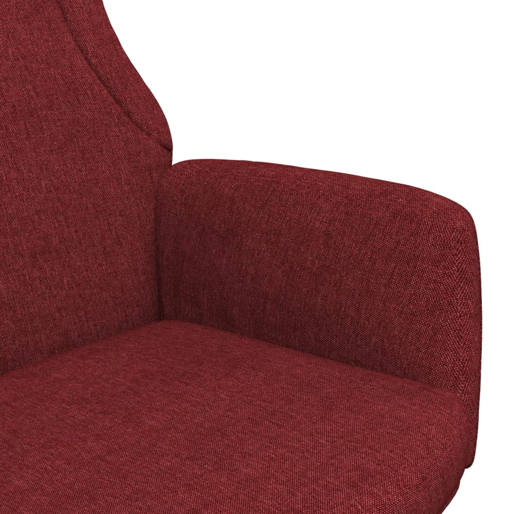 vidaXL Fotel, winna czerwień, obity tkaniną