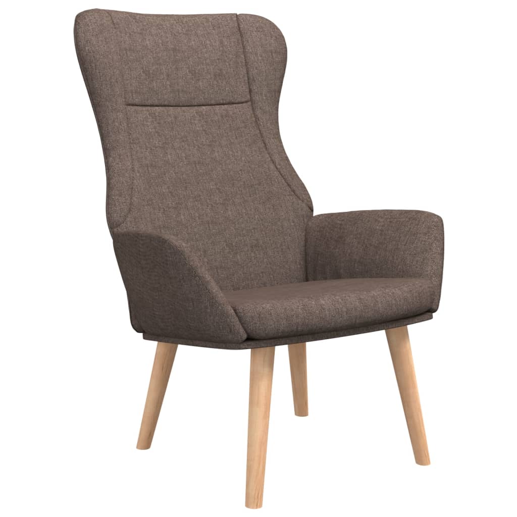 vidaXL Fotel wypoczynkowy, kolor taupe, obity tkaniną