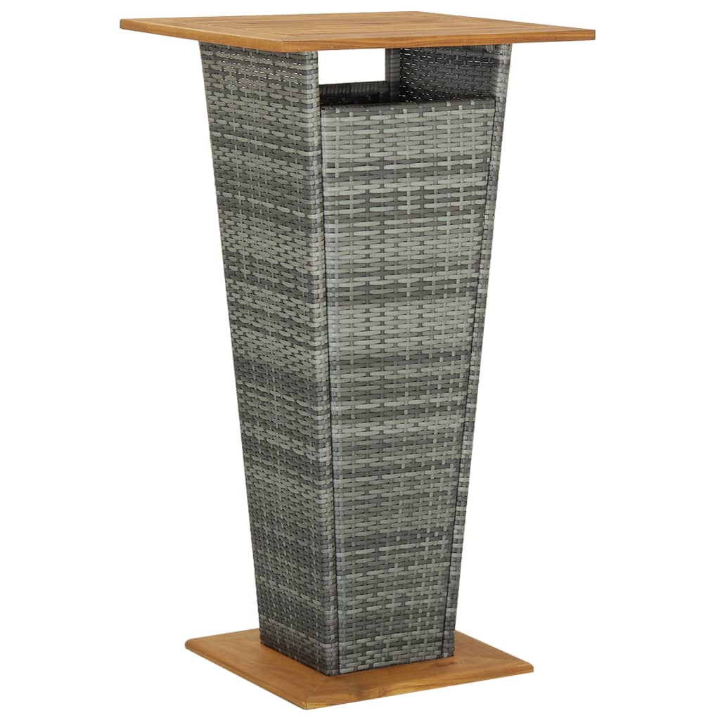 vidaXL 5-cz. zestaw mebli barowych z poduszkami, rattan PE, szary