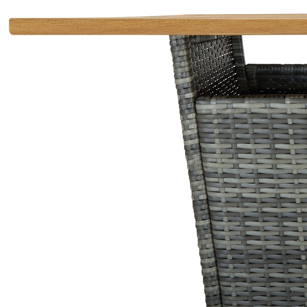 vidaXL 5-cz. zestaw mebli barowych z poduszkami, rattan PE, szary