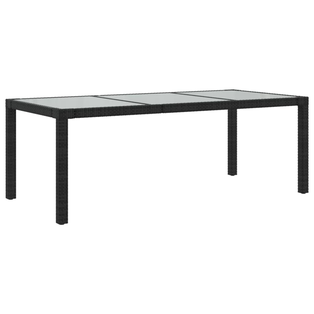 vidaXL 7-cz. zestaw mebli ogrodowych z poduszkami, rattan PE, czarny