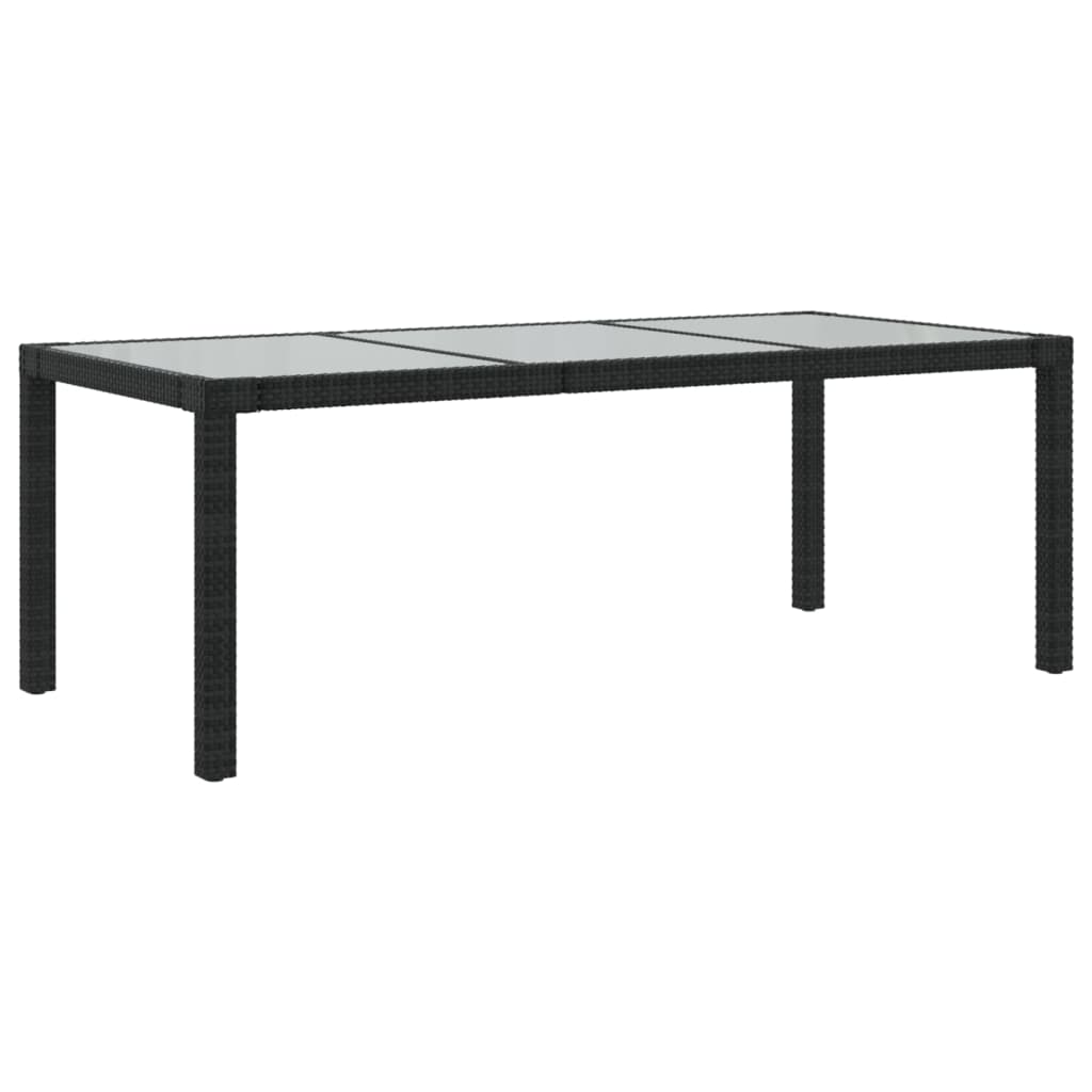 vidaXL 7-cz. zestaw mebli ogrodowych z poduszkami, rattan PE, czarny