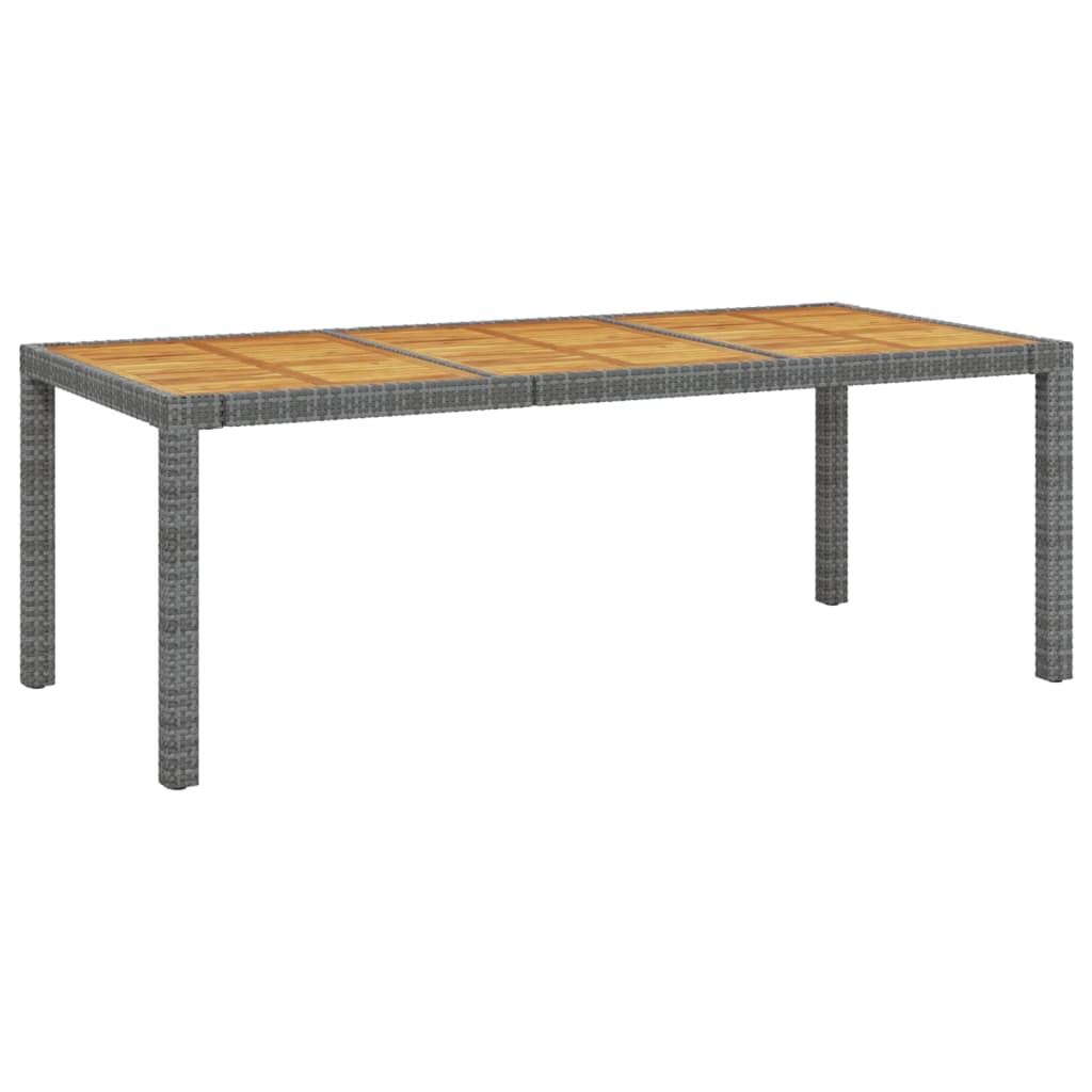 vidaXL 7-cz. zestaw mebli ogrodowych z poduszkami, rattan PE, szary