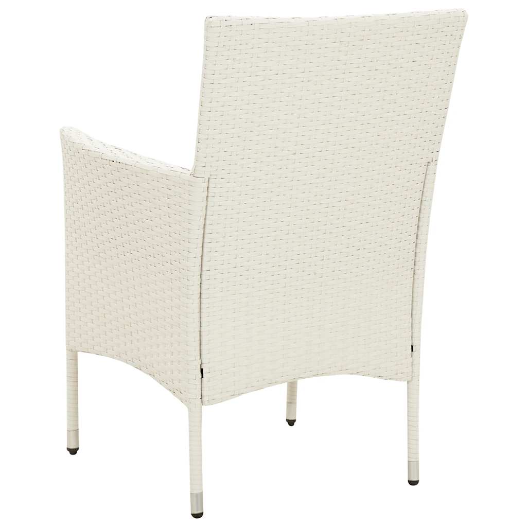 vidaXL 5-cz. zestaw mebli ogrodowych z poduszkami, rattan PE, biały