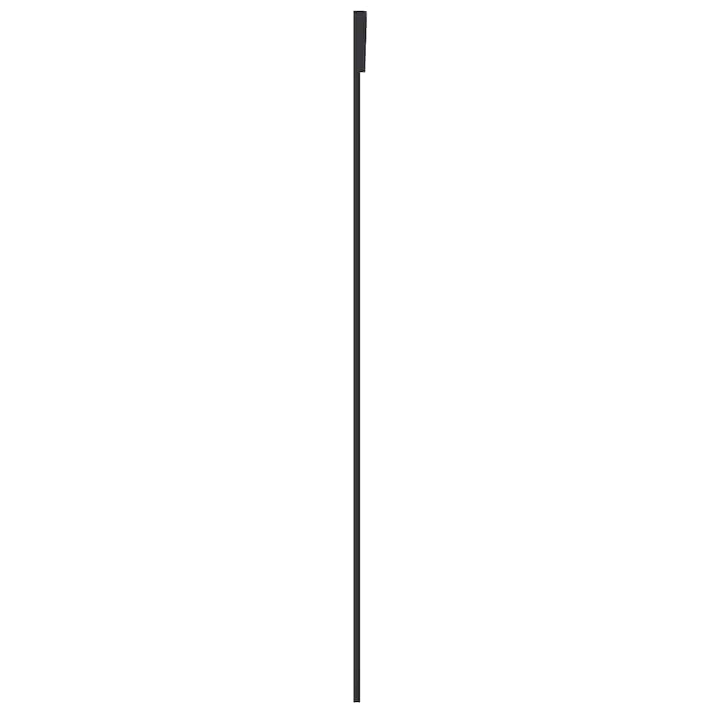 vidaXL Drzwi przesuwne, szkło ESG i aluminium, 90x205 cm, czarne