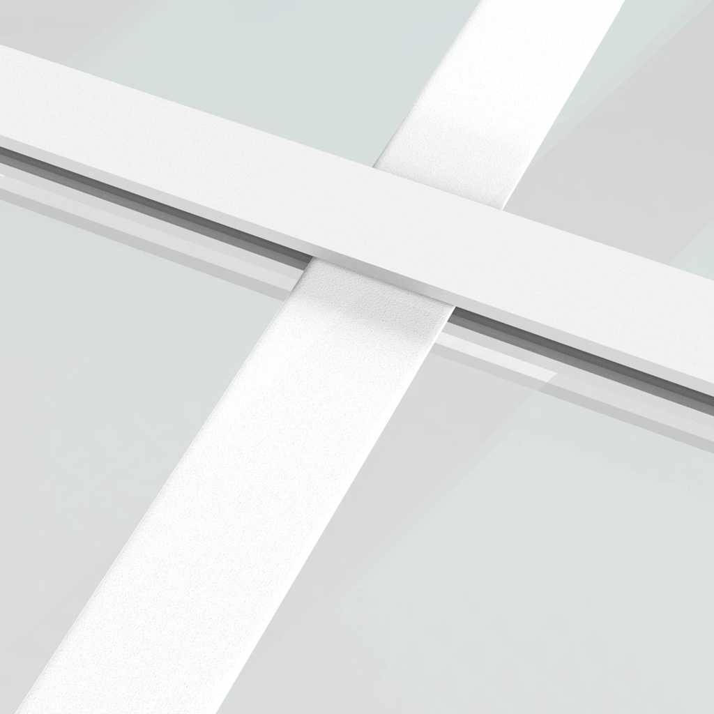 vidaXL Drzwi przesuwne, szkło ESG i aluminium, 102,5x205 cm, biały