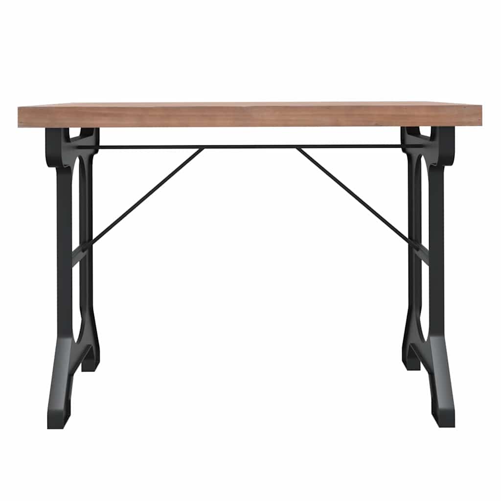 vidaXL Stół jadalniany, 110x65x82 cm, lite drewno jodłowe i żelazo