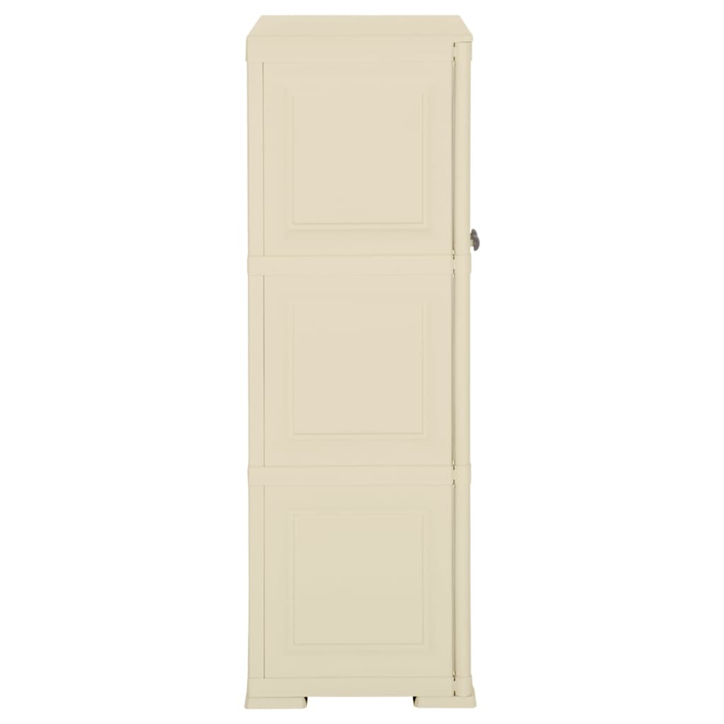 vidaXL Szafka plastikowa, 79x43x125 cm, wygląd drewna, biała