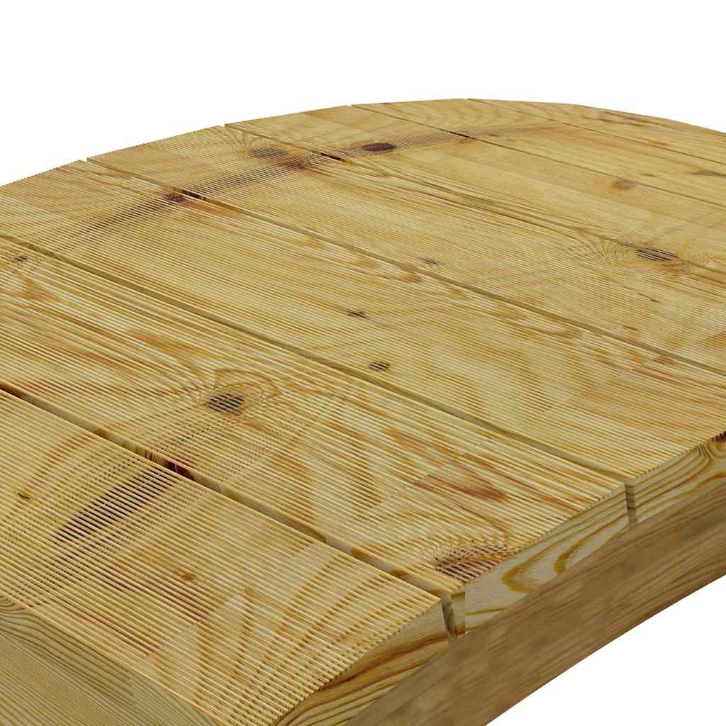 vidaXL Mostek ogrodowy, 110x74 cm, impregnowane drewno sosnowe