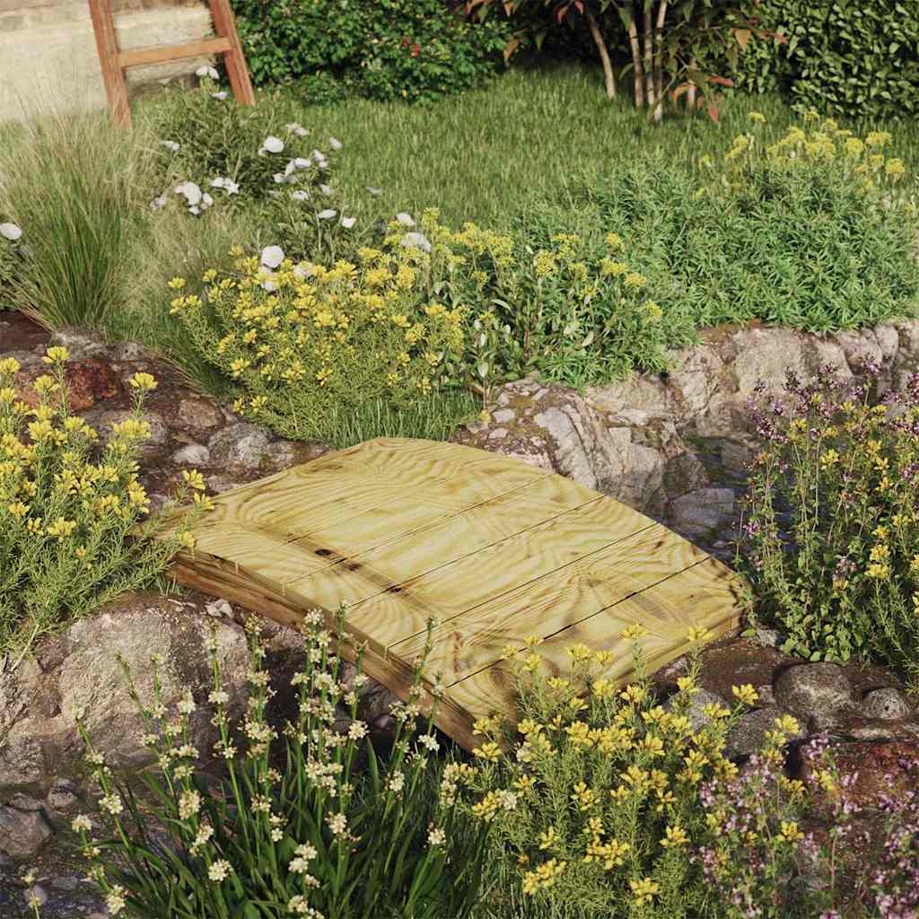 vidaXL Mostek ogrodowy, 110x74 cm, impregnowane drewno sosnowe