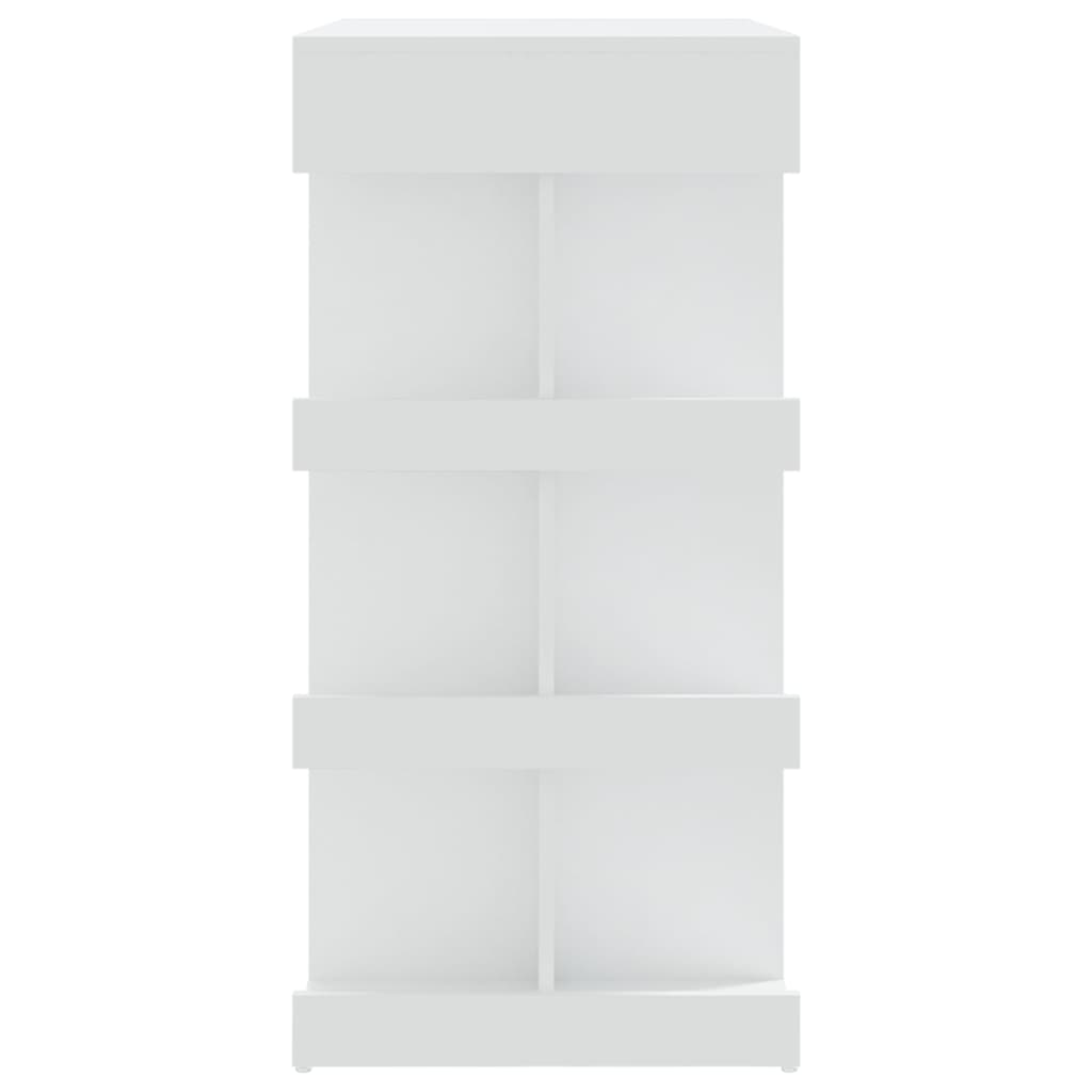 vidaXL Stolik barowy z półkami, biały, 100x50x101,5 cm