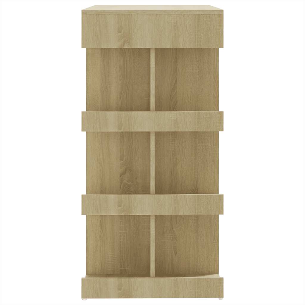 vidaXL Stolik barowy z półkami, dąb sonoma, 100x50x101,5 cm
