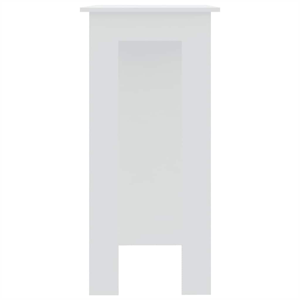 vidaXL Stolik barowy z półkami, biały, 102x50x103,5 cm