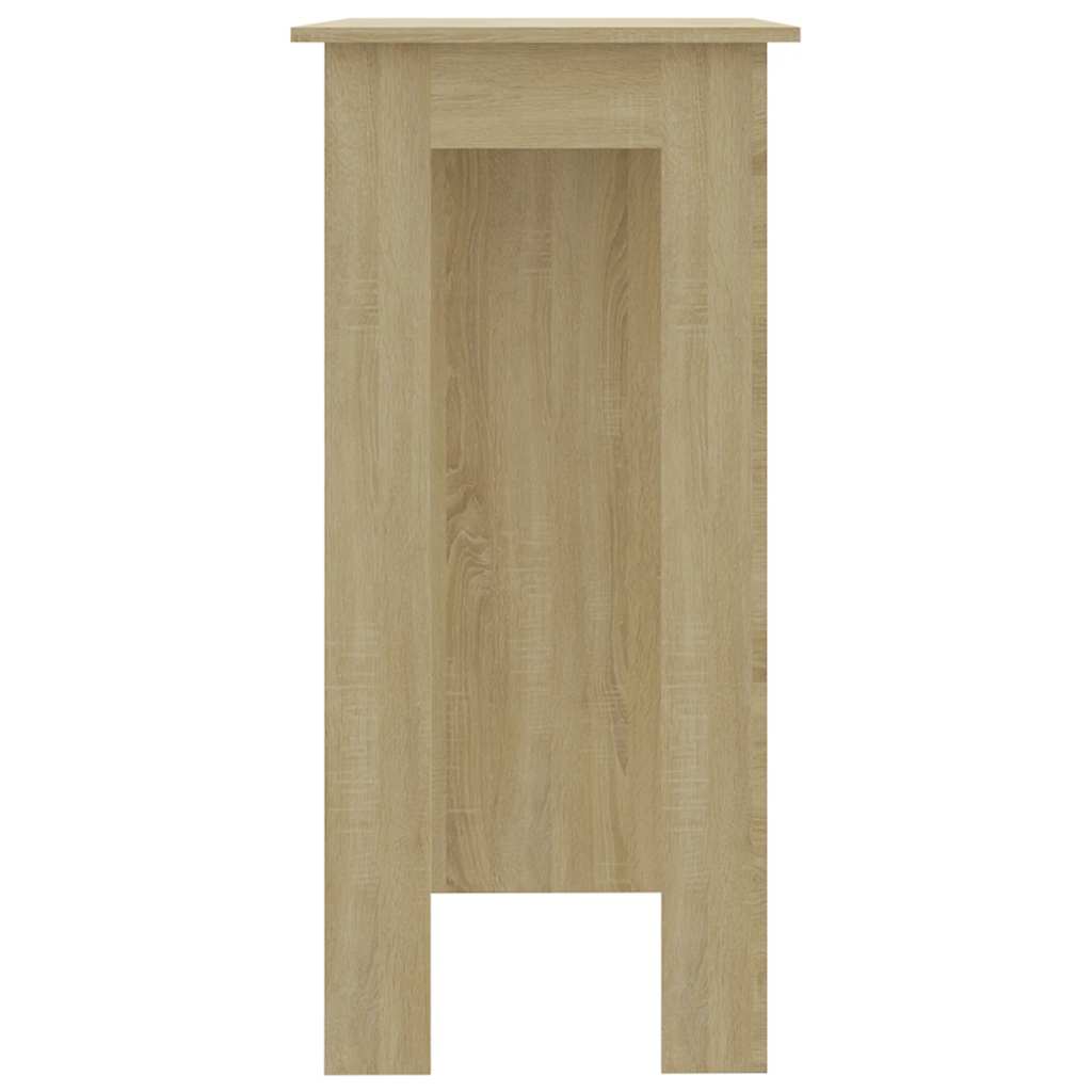 vidaXL Stolik barowy z półkami, dąb sonoma, 102x50x103,5 cm