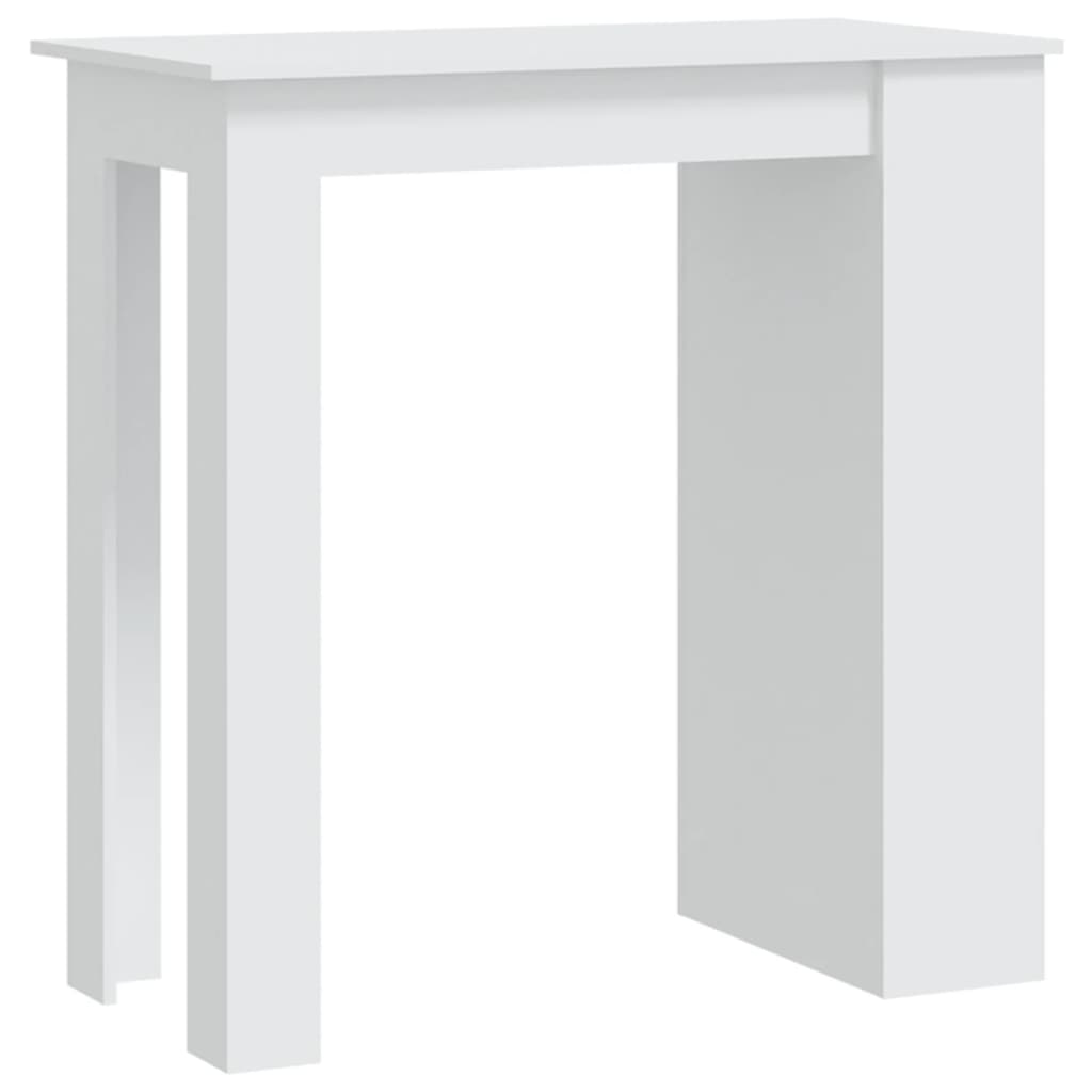 vidaXL Stolik barowy z półkami, biały, 102x50x103,5 cm