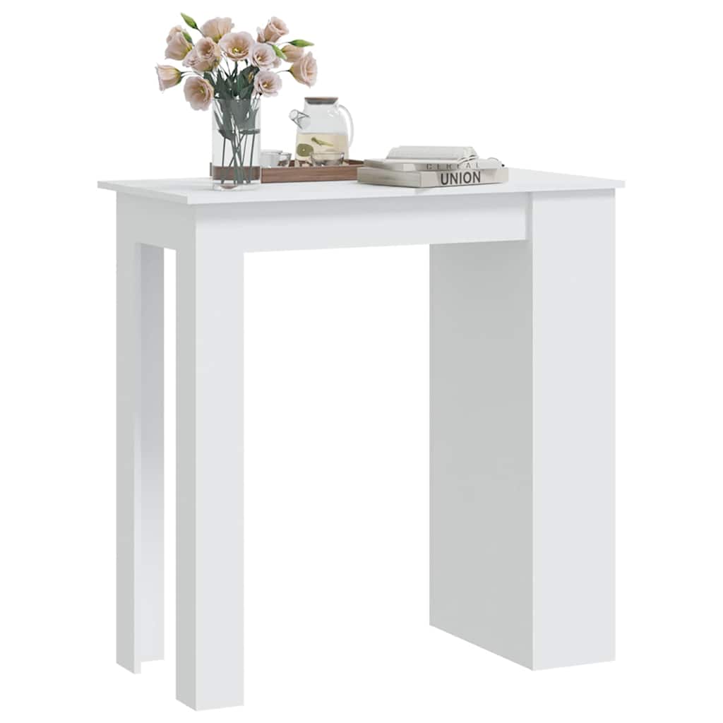 vidaXL Stolik barowy z półkami, biały, 102x50x103,5 cm