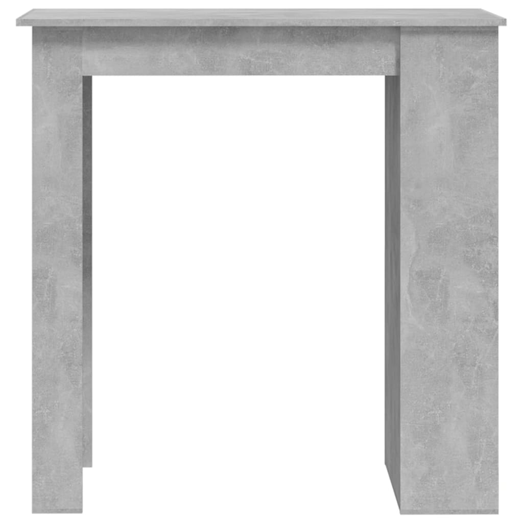 vidaXL Stolik barowy ze schowkiem, szarość betonu, 102x50x103,5 cm,