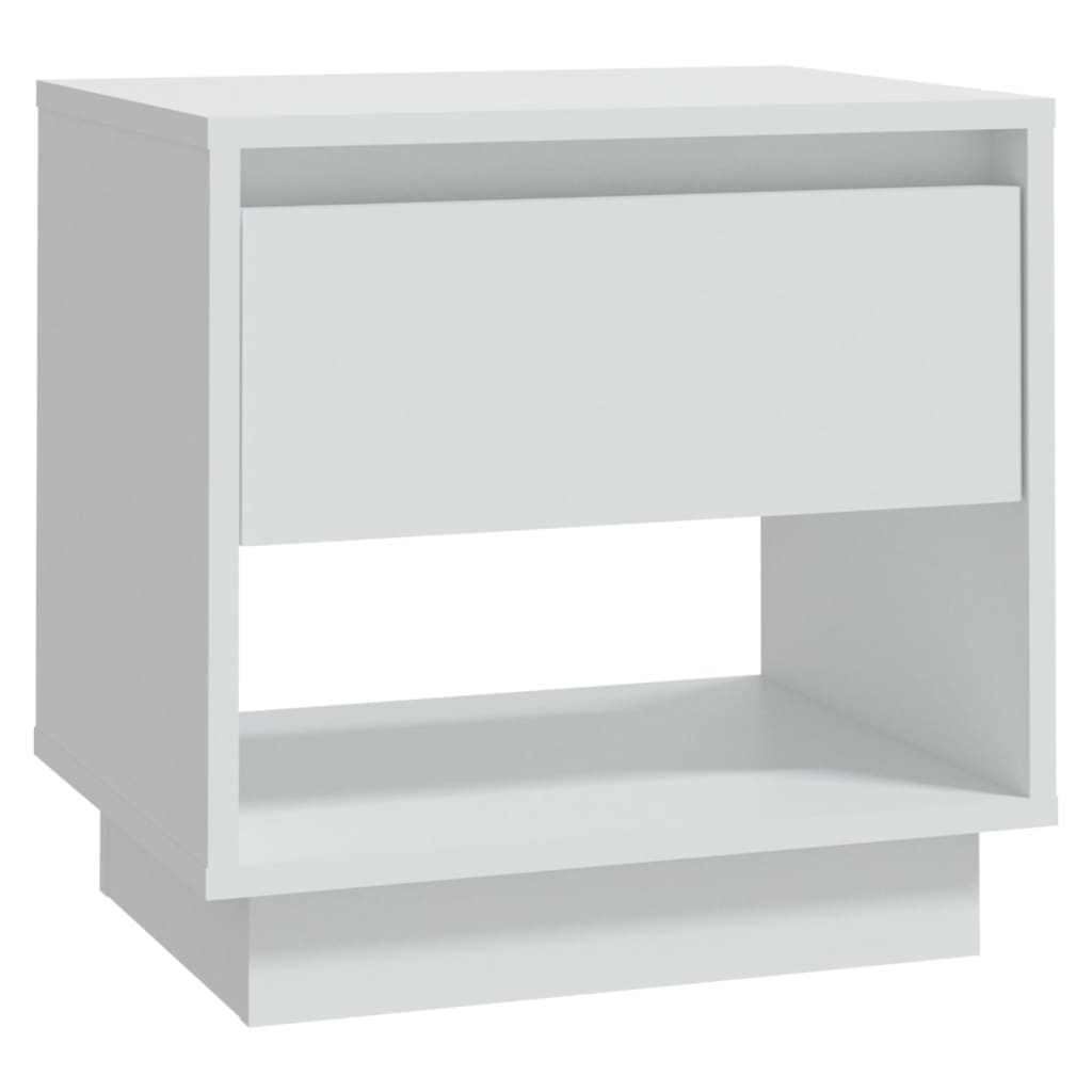 vidaXL Szafka nocna, biała, 45x34x44 cm, materiał drewnopochodny