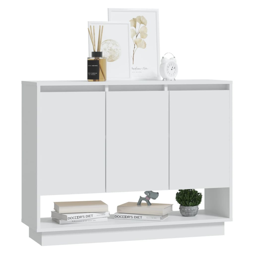 vidaXL Szafka, biała, 97x31x75 cm, materiał drewnopochodny