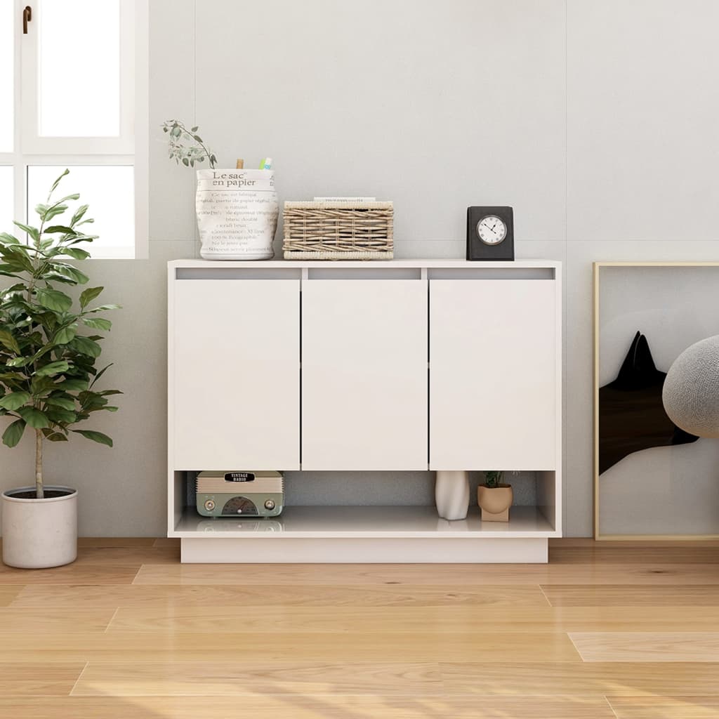 vidaXL Szafka, biała, 97x31x75 cm, materiał drewnopochodny
