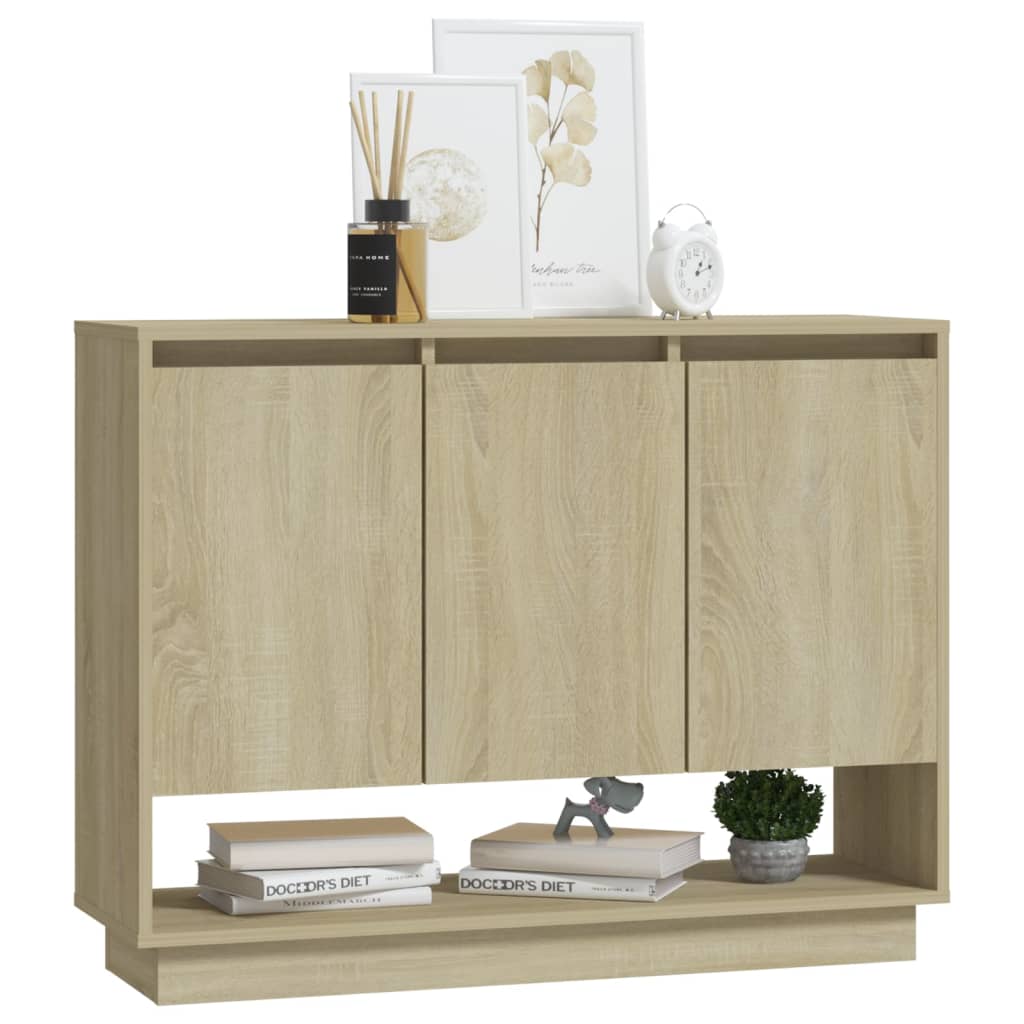 vidaXL Szafka, dąb sonoma, 97x31x75 cm, materiał drewnopochodny