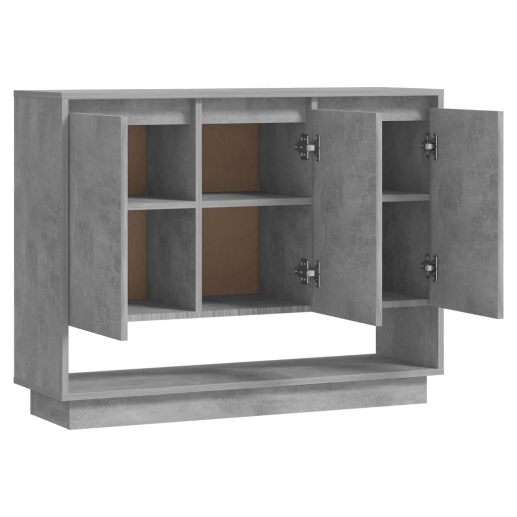 vidaXL Szafka, szarość betonu, 97x31x75 cm, materiał drewnopochodny