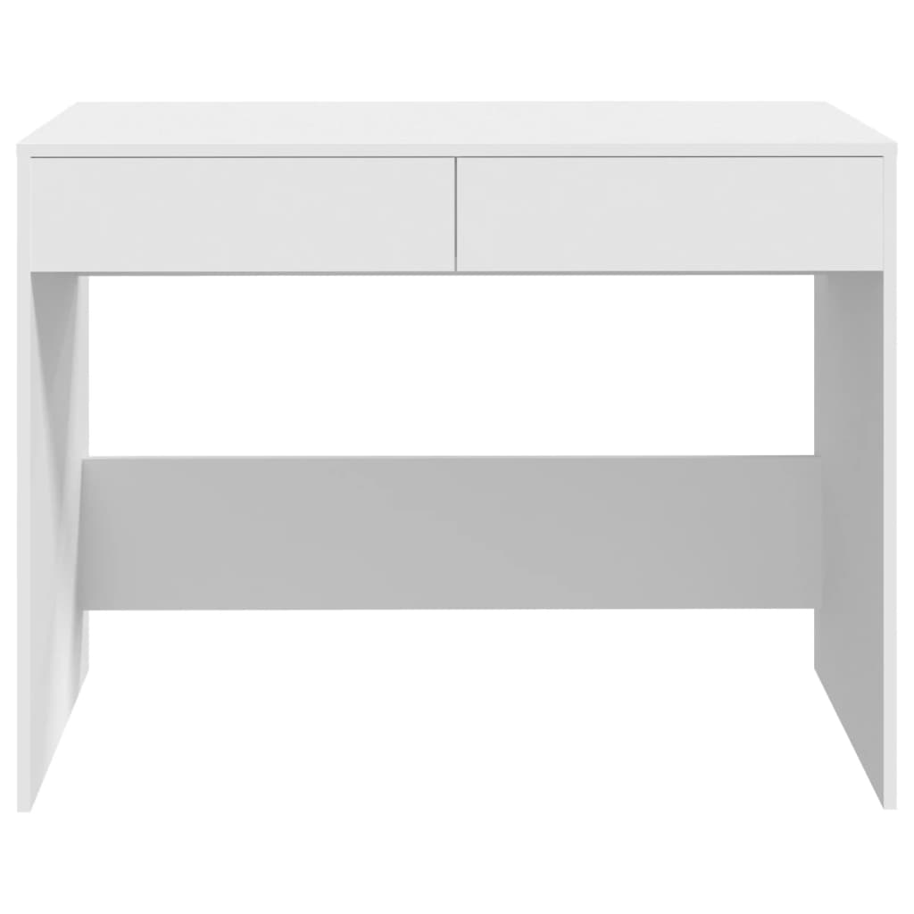 vidaXL Biurko, biała, 101x50x76,5 cm, materiał drewnopochodny
