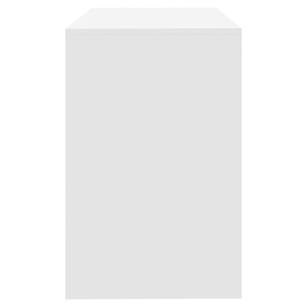vidaXL Biurko, biała, 101x50x76,5 cm, materiał drewnopochodny