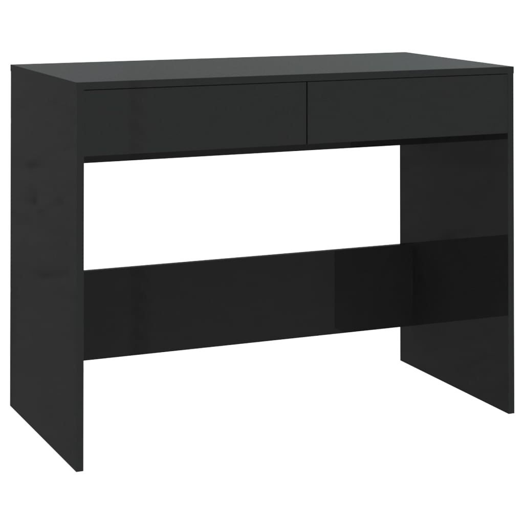 vidaXL Biurko, czarne, 101x50x76,5 cm, materiał drewnopochodny