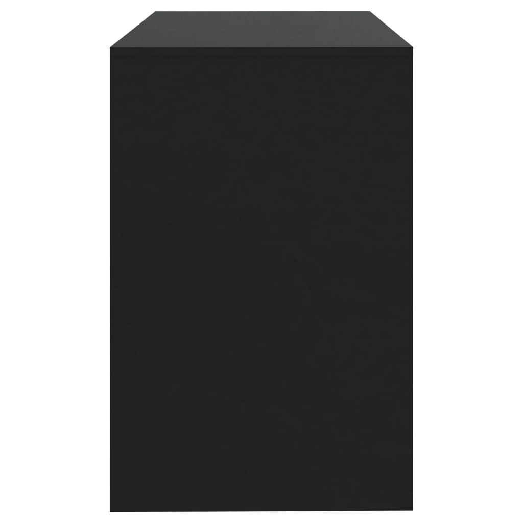 vidaXL Biurko, czarne, 101x50x76,5 cm, materiał drewnopochodny