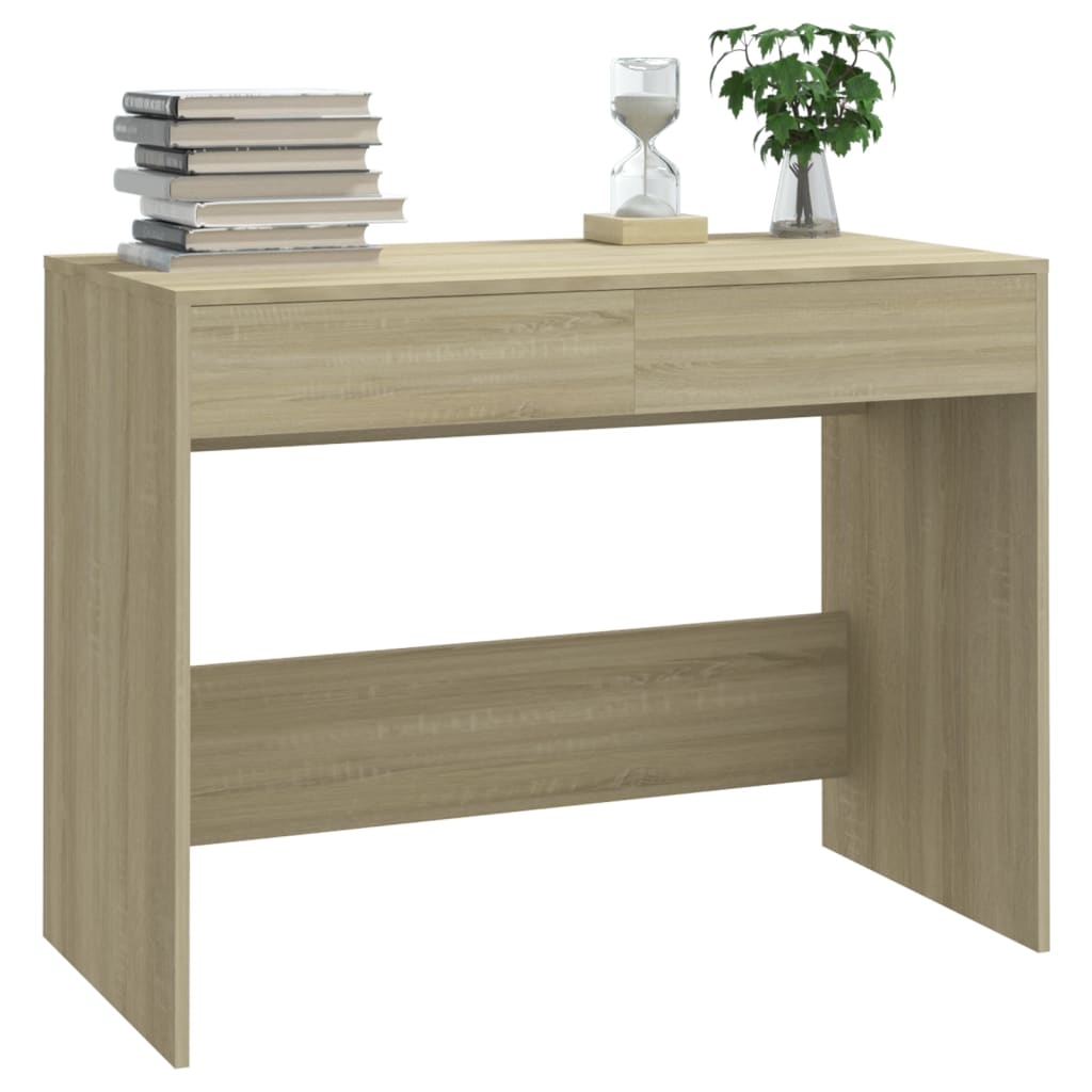 vidaXL Biurko, dąb sonoma, 101x50x76,5 cm, materiał drewnopochodny