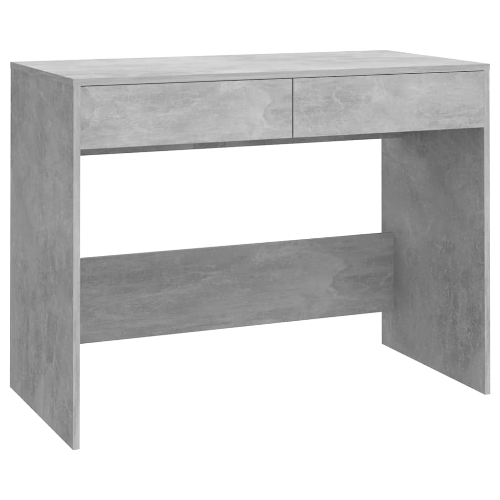 vidaXL Biurko, szarość betonu, 101x50x76,5 cm, materiał drewnopochodny