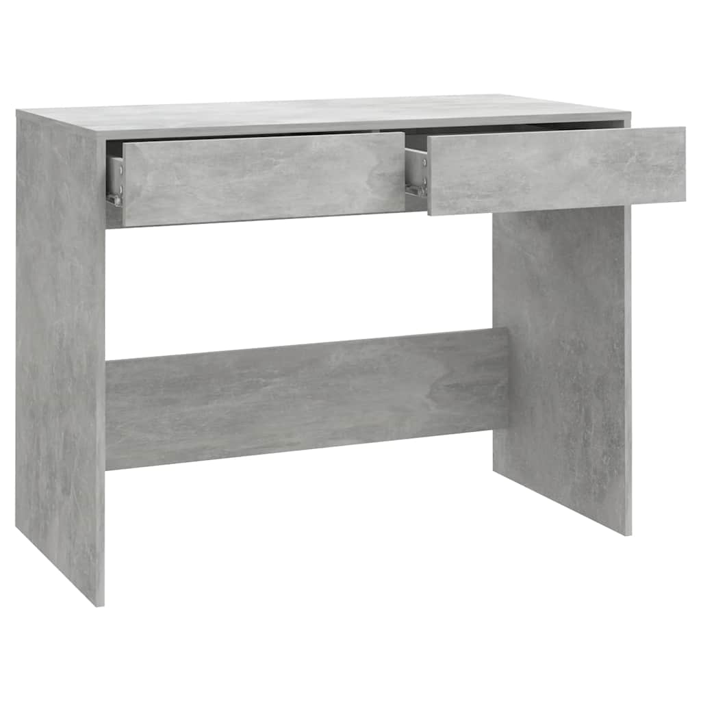 vidaXL Biurko, szarość betonu, 101x50x76,5 cm, materiał drewnopochodny