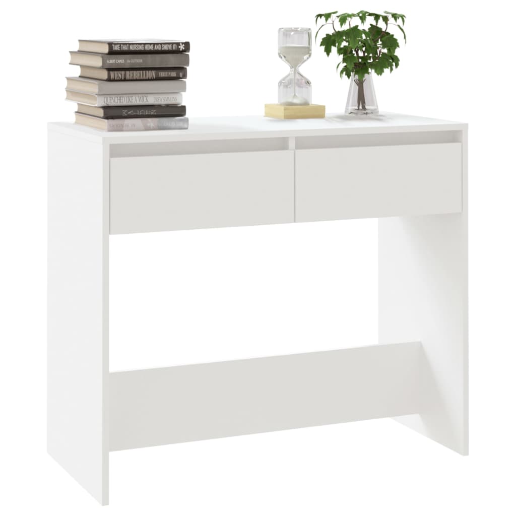 vidaXL Stolik konsolowy, białe, 89x41x76,5 cm, materiał drewnopochodny