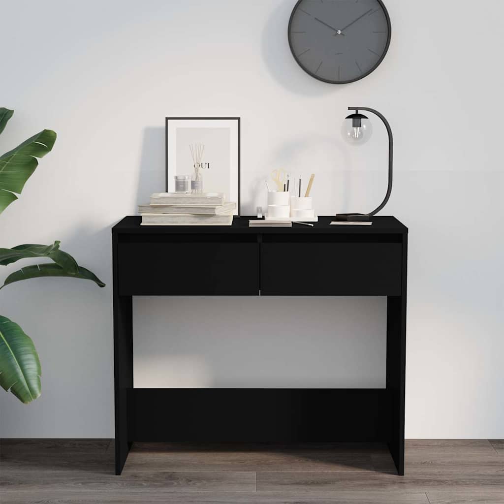 vidaXL Stolik konsolowy, czarny, 89x41x76,5 cm