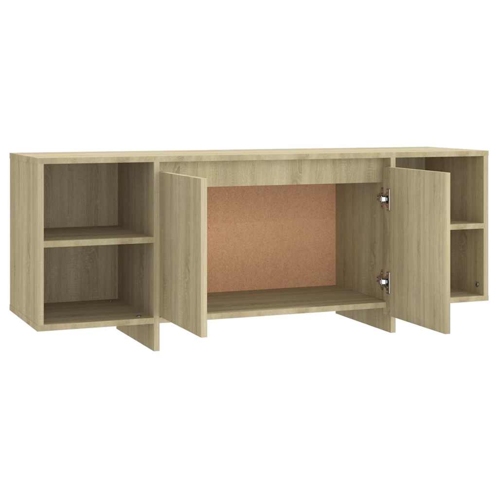 vidaXL Szafka pod TV, dąb sonoma, 130x35x50 cm materiał drewnopochodny