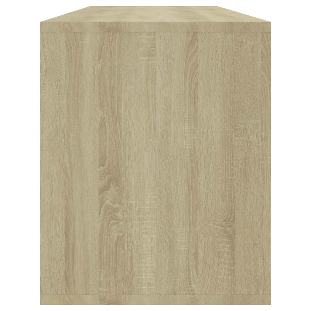 vidaXL Szafka pod TV, dąb sonoma, 130x35x50 cm materiał drewnopochodny