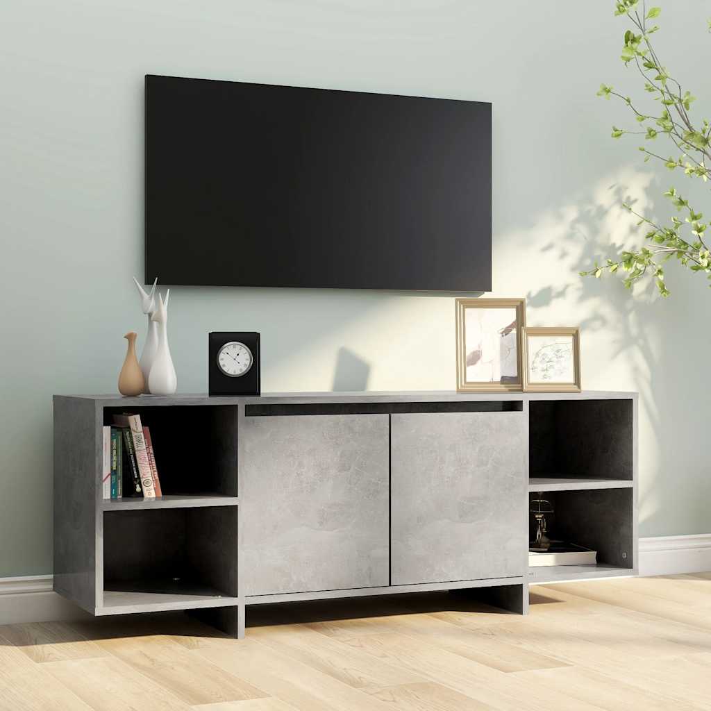 vidaXL Szafka pod TV, szarość betonu, 130x35x50 cm