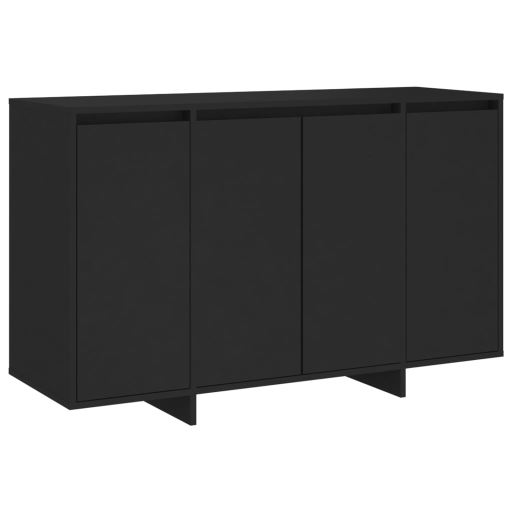 vidaXL Szafka, czarna, 120x41x75 cm, materiał drewnopochodny