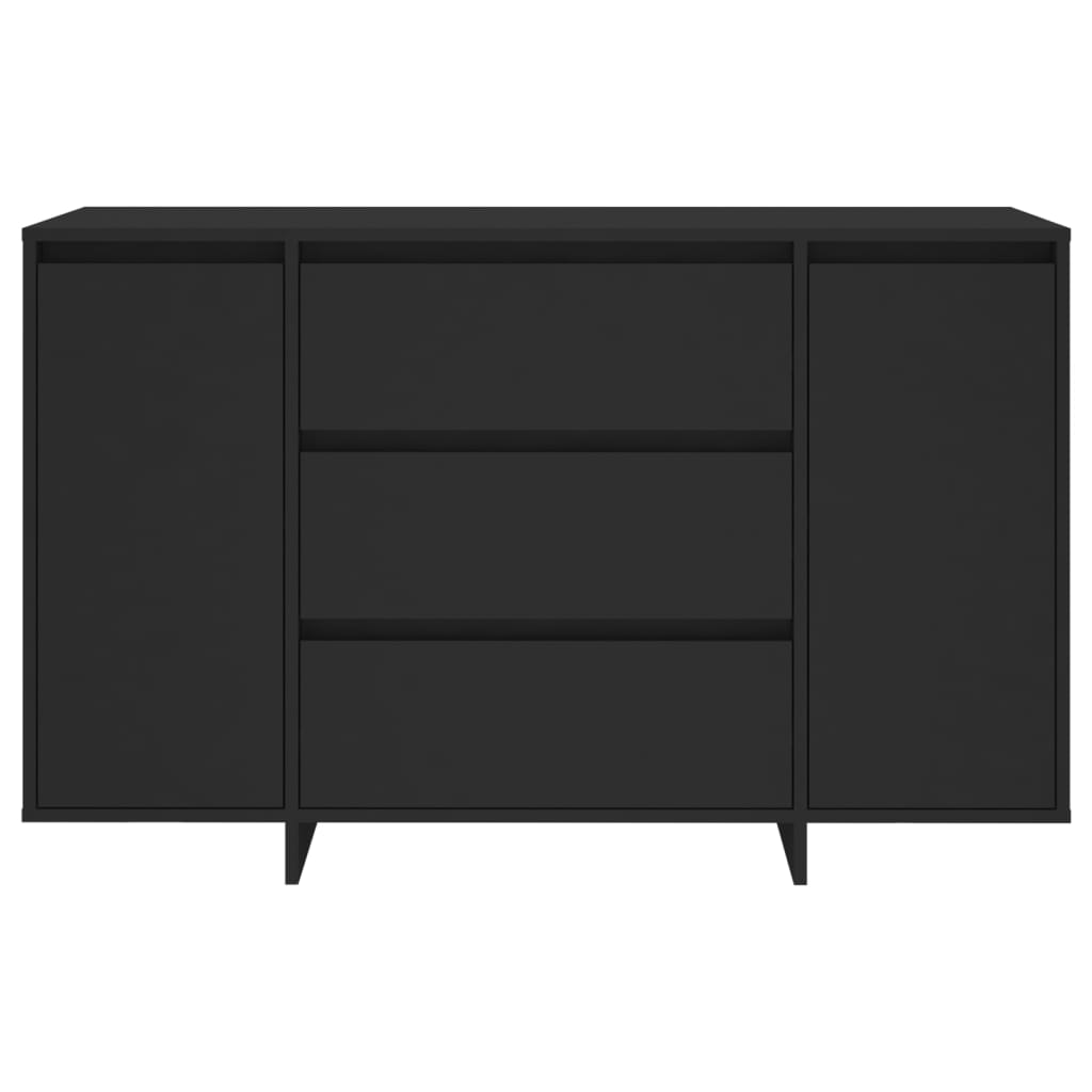 vidaXL Komoda z 3 szufladami, czarna, 120x41x75 cm