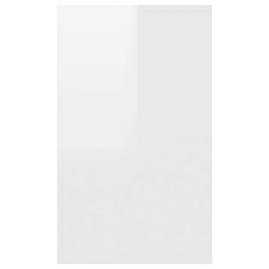 vidaXL Komoda z 3 szufladami, biała, z połyskiem, 120x41x75 cm