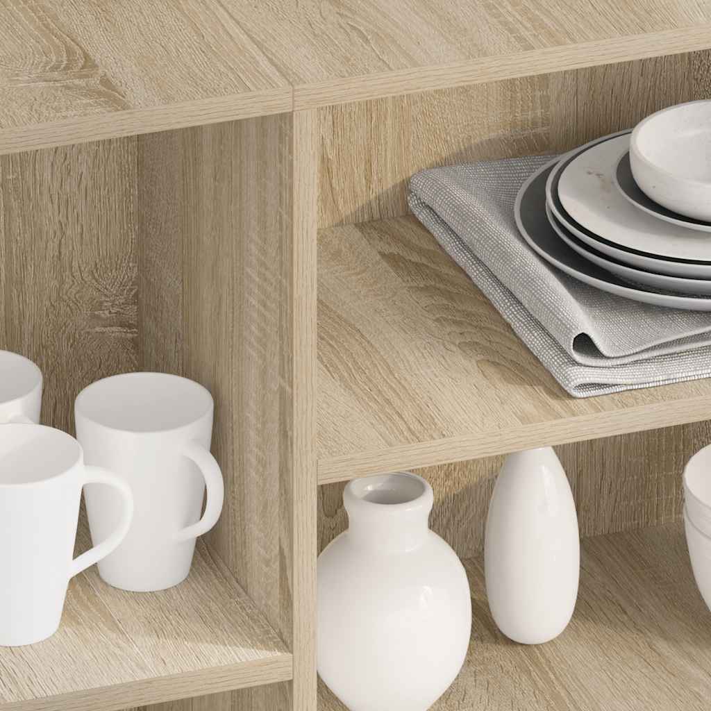 vidaXL Szafka, dąb sonoma, 120x30x75 cm, materiał drewnopochodny