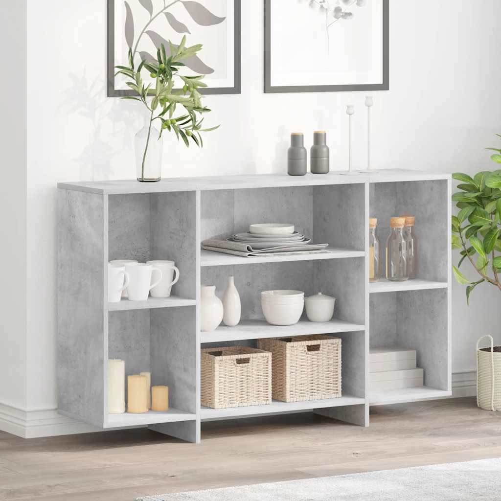 vidaXL Szafka, szarość betonu, 120x30x75 cm, materiał drewnopochodny