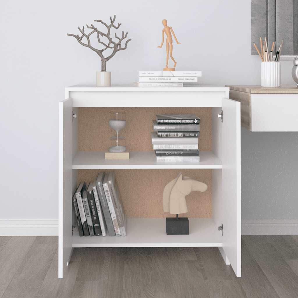 vidaXL Szafka, biała, 70x41x75 cm, materiał drewnopochodny