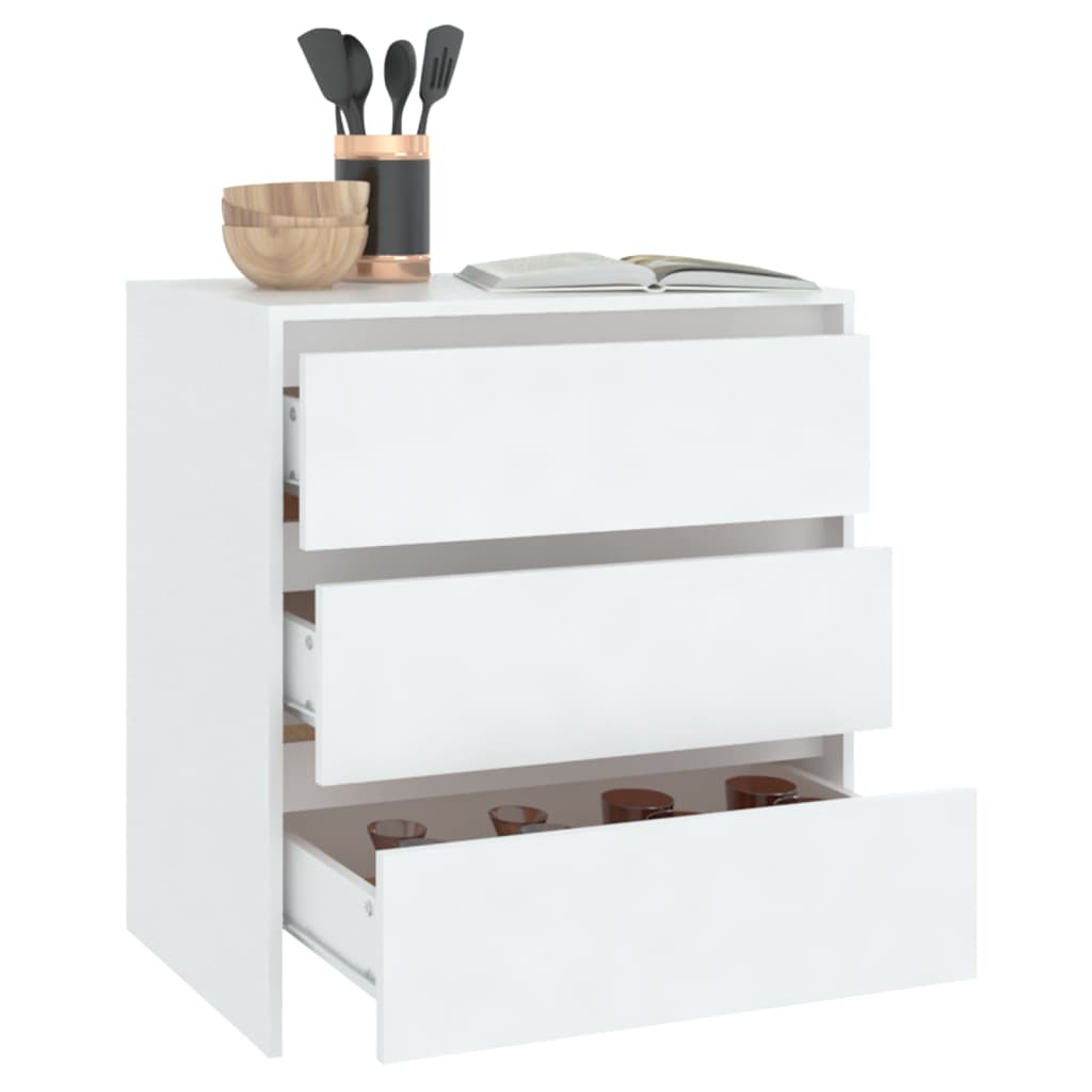 vidaXL Komoda, biała, 70x41x75 cm, materiał drewnopochodny