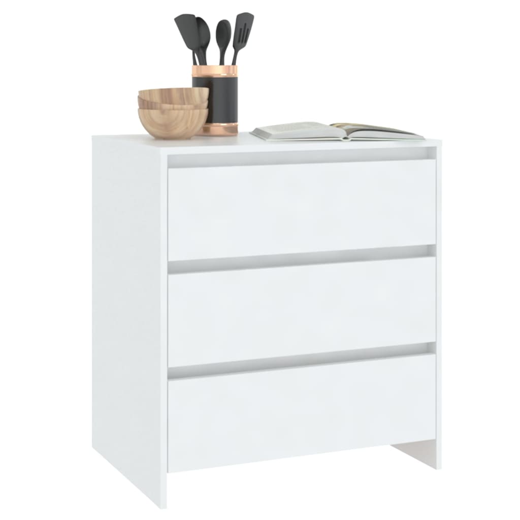 vidaXL Komoda, biała, 70x41x75 cm, materiał drewnopochodny