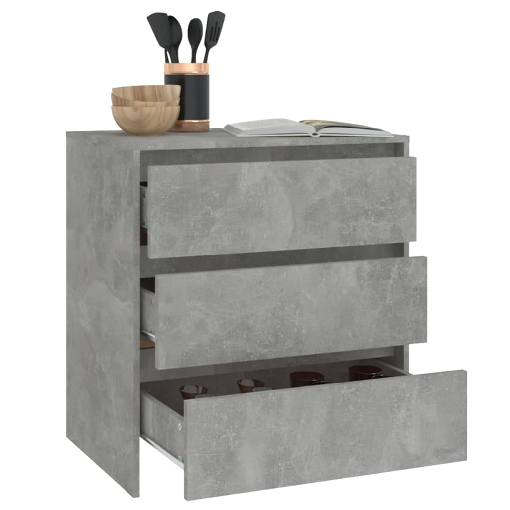 vidaXL Szafka, szarość betonu, 70x41x75 cm, materiał drewnopochodny