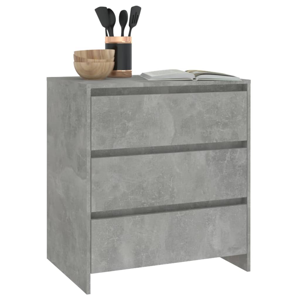 vidaXL Szafka, szarość betonu, 70x41x75 cm, materiał drewnopochodny