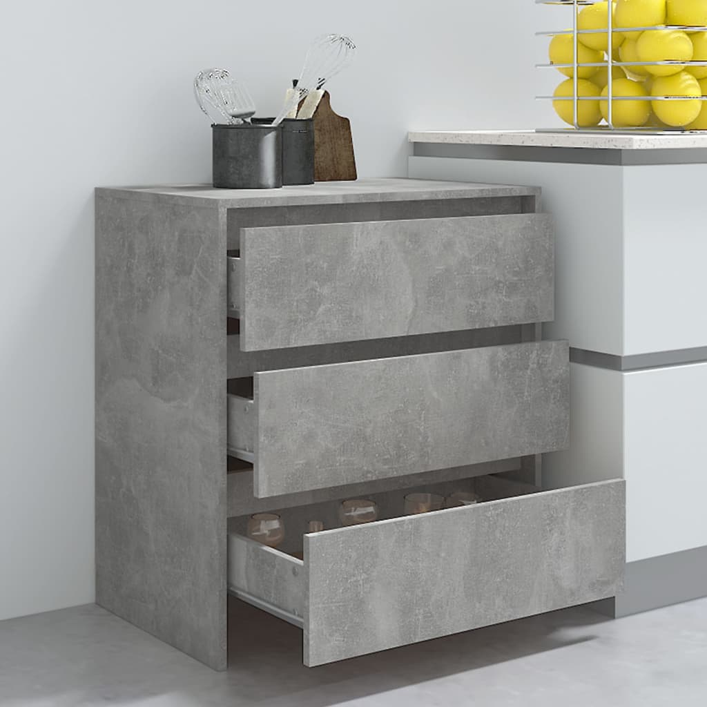 vidaXL Szafka, szarość betonu, 70x41x75 cm, materiał drewnopochodny
